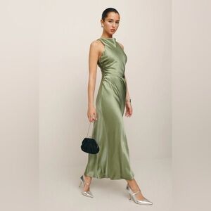 Reformation Casette Silk Dress, Size 2